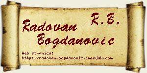 Radovan Bogdanović vizit kartica